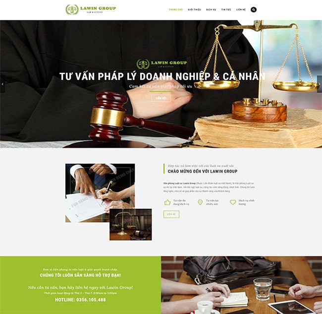 Mẫu website công ty luật 2